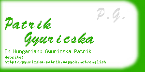patrik gyuricska business card